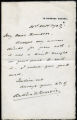 Arthur W. Pinero letter to Courcauld Thomson, 1903, October 31