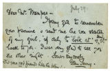 Ellen Terry letter to Mortimer Menpes, July 29