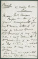 Mrs. Patrick Campbell letter to Arthur W. Pinero