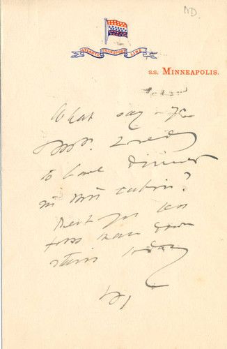 Henry Irving letter to H.J. Loveday