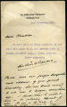 Arthur W. Pinero letter to Courcauld Thomson, 1899, November 2