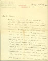 Laurence Irving letter to Sir Arthur Wing Pinero, 1905 October 16