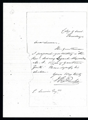 James Robinson Planché letter to [illegible]