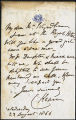 Charles Kean letter to Mrs. Wyndham, 1866 August 22