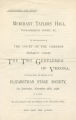 Playbill for "The Two Gentlement of Verona", 1896