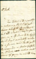 Spranger Barry letter to John Sowdon