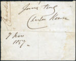 Charles Kean signature, 1857 November 7