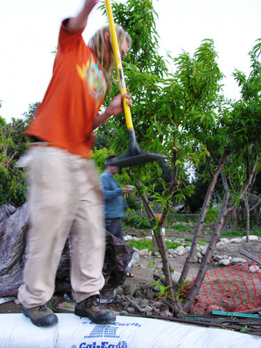 Student using tamp