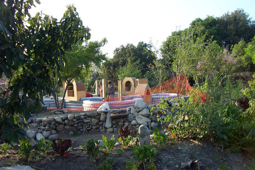 Garden and construction site