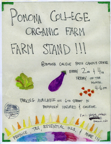 Pomona College Organic Farm Stand flyer