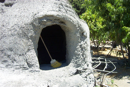 Broom in Earth Dome doorway