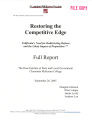 Restoring the Competitive Edge: California's Need for Redistricting Reform and the Likely Impact of Proposition 77 (Full Report)