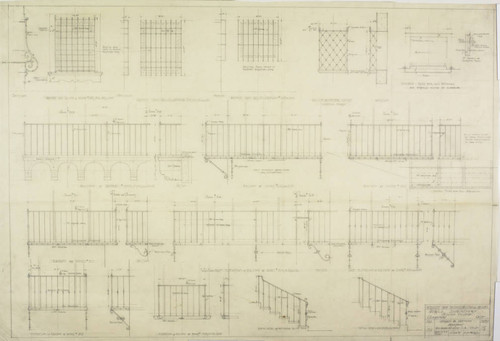 Wrought iron balconys, railings, and grilles, sheet 15