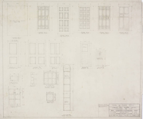 Door and window details, sheet 15