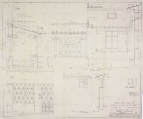 Details of loggias no. 110 and 111, sheet 12