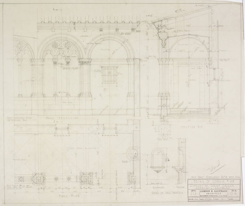 Detail of loggia no. 108, sheet 13-A