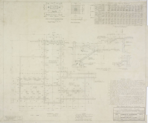 Foundation plan, sheet E-1