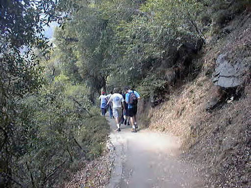 Hiking to the entrance of Crystal Cave