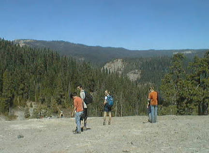 Rest stop during hike to Muir Grove