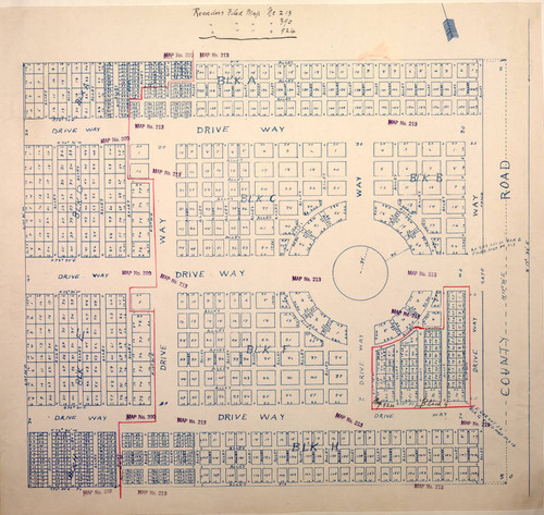 Wheeler scrapbook 3, page 352, Evergreen cemetery map