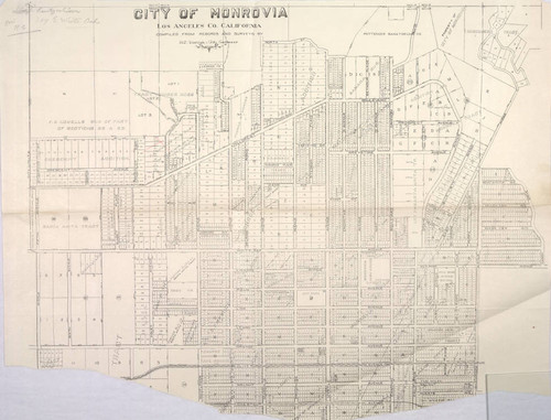 Wheeler scrapbook 3, page 401, loose material, Monrovia map