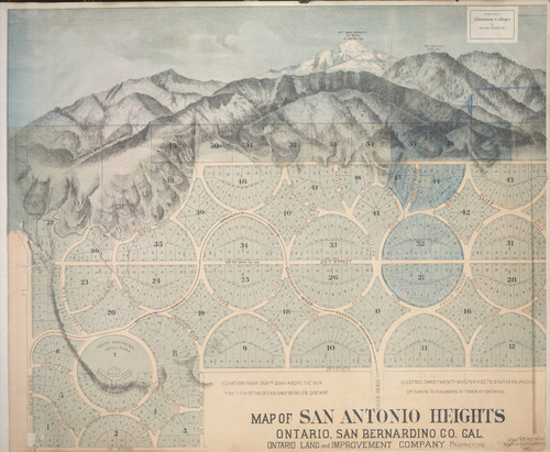 Wheeler scrapbook 2, page 132a, San Antonio Heights map