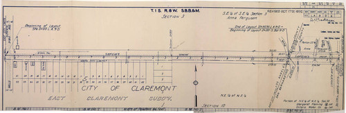 Wheeler scrapbook 3, page 372, loose material, East Claremont subdivision map