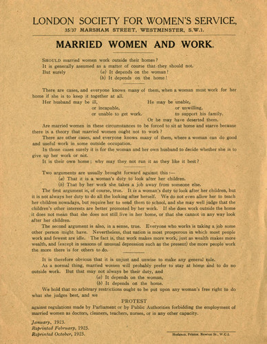 Married women and work