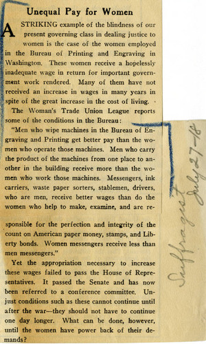 Unequal pay for women