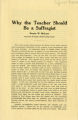 Why the teacher should be a suffragist