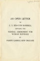 An open letter to U.S. Senator Ransdell opposing the federal amendment for woman suffrage