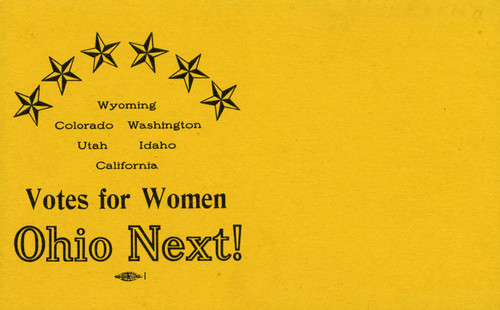 Votes for women - Ohio next