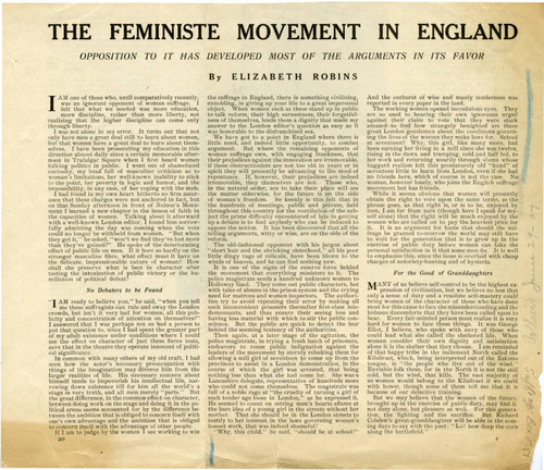 The feministe movement in England