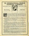 VII. International woman suffrage congress, Budapest June 15-20, 1913