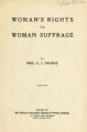 Woman's rights vs woman suffrage