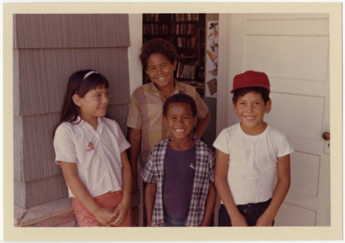 Children Stand at Entrance to Fruitridge Branch