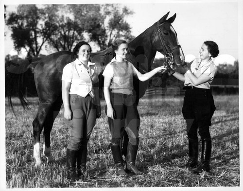 Portrait of Three Riders and a Horse