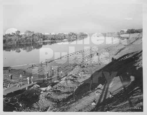 Revetment Construction along the River