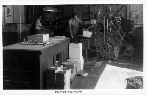 Bercut-Richards Packing Company Printing Department