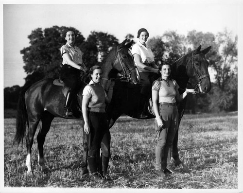 Four Women with Horses