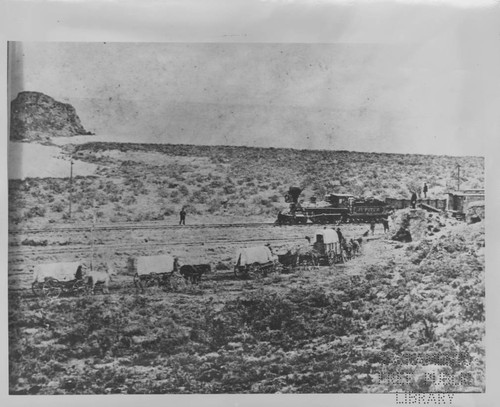 Central Pacific’s “Jupiter” en Route to Promontory Point, Utah
