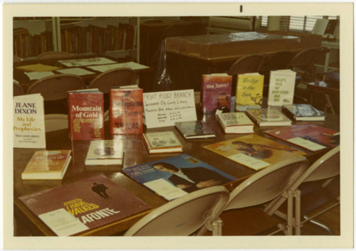 Adult-Level Books on Display at Fruitridge School