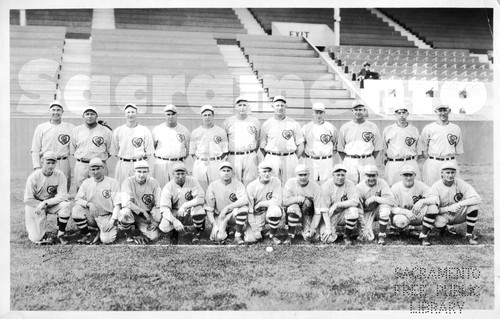 Sacramento Solons Team Portrait: 1925