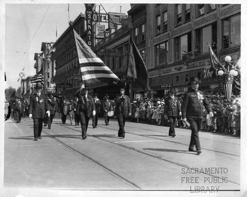 Grand Army of the Republic Veteran's Parade Along K Street at Ninth