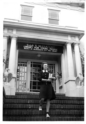 Young Woman on Steps at McClatchy