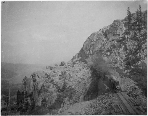 Train emerging from tunnel