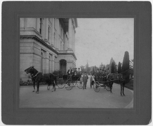 Horse Drawn Wagons at Capitol