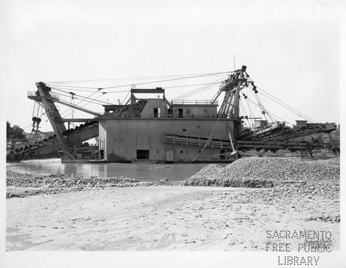 Dredger at work