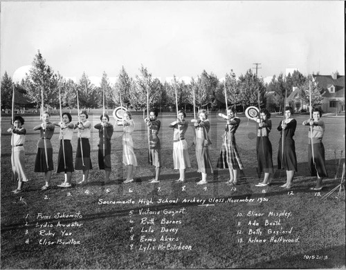 Sacramento High School Archery Class, Curtis Park