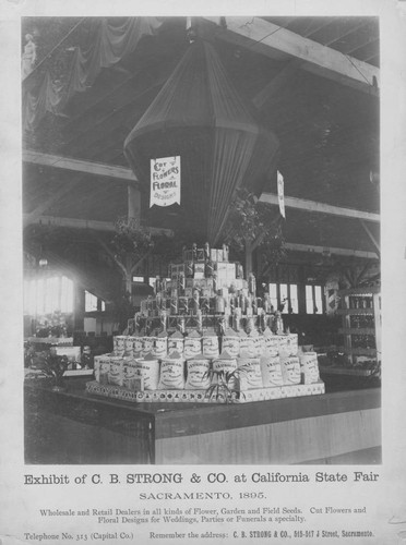 C.B. Strong and Company Seed Exhibit at the 1895 California State Fair